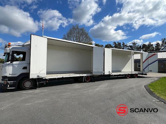 Scania R410 DB 4x2 MLB + tandem trailer 121m3 Closed box - 1