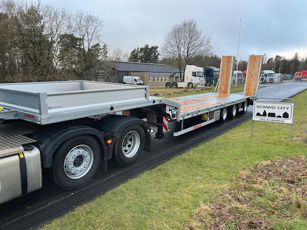 Hangler SDS-H 510-T 3-aks maskintrailer - dobbelt ramper, Maskintransport