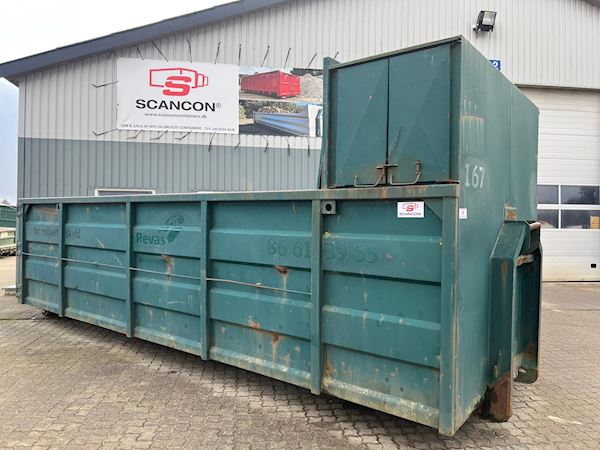 24m3 container - 6500 mm - Lukket frontrum, pritsche