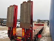 Kel-Berg 13,2 mtr maskin/ blokvogns trailer + udtræk - dobbelt ramper Udtrækkelig - 4