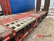 Kel-Berg 13,2 mtr maskin/ blokvogns trailer + udtræk - dobbelt ramper Udtrækkelig - 2