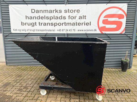 Intra Materialhantering AB Vip container 2050 ltr / 2,5m3 gaffellommer m/transport hjul Tip / vip container - 1