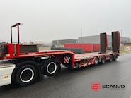 Kel-Berg 12,5 mtr maskin/ blokvogns trailer + udtræk - dobbelt ramper Udtrækkelig - 2