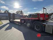 Kel-Berg 13,5 mtr maskin/ blokvogns trailer + udtræk - dobbelt ramper Udtrækkelig - 8
