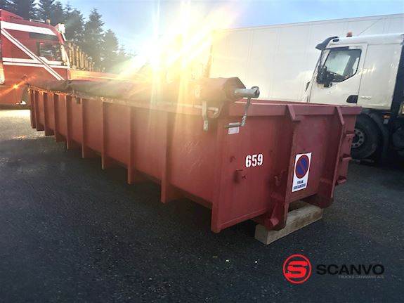 DC-Container S6516 væsketæt 16m3 - Rullepresenning - 1