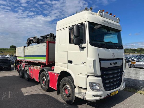 DAF XF 530 8x4 FAD +  Hiab X-Hipro 232 E-5 kran, Hejs/kran