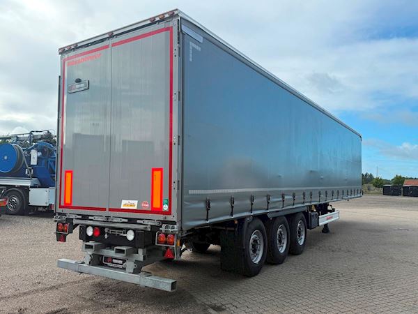 Kässbohrer 13,6 mtr - truck beslag - hæve/skyde tag - drejbar bagaksel, Curtain-Sider